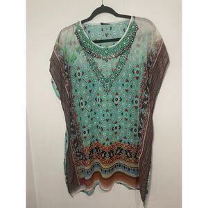 Malvin Blouse &‎ Tunic Womens Beaded Detail Casual Work Brunch Church